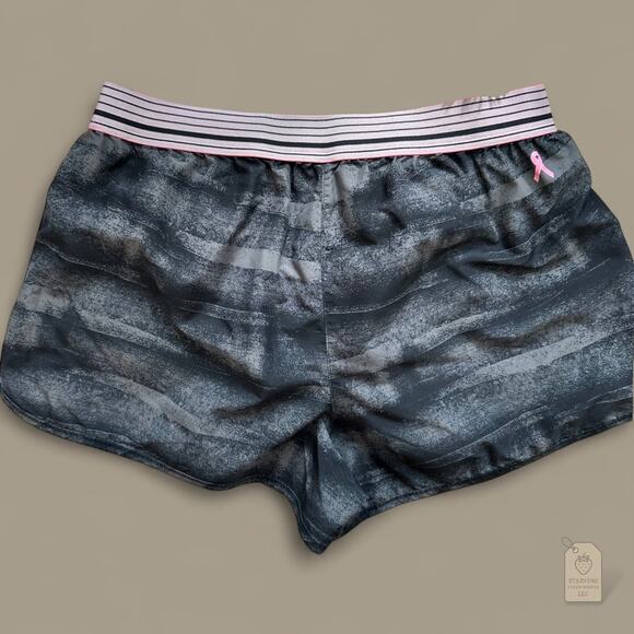 Under Armour Women’s Running Shorts Black Pink Waistband – Breast Cancer Ribbon - Picture 2 of 7